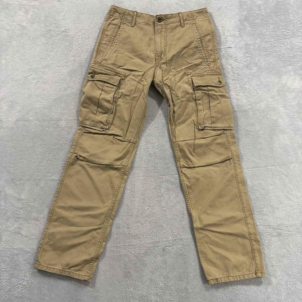 Levi's Cargo Jeans Women 28 x 32 Pants Straight Leg Tan Workwear Baggy Y2K